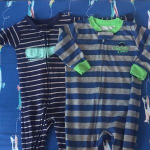 Too cute!! Pair of EUC footed sleepers